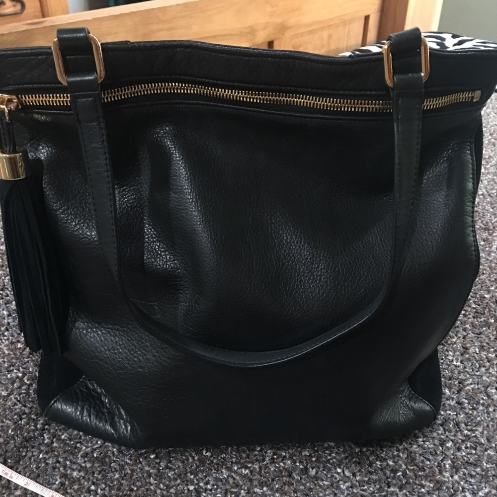 New Margot leather and suede large purse